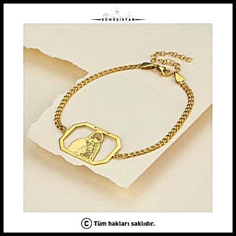 925 Ayar Gümüş Kişiye Özel Resimli Bileklik