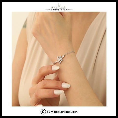 925 Ayar Gümüş Yıldız Baget Bileklik