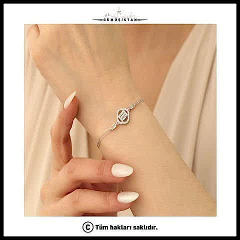 925 Ayar Gümüş Yonca Baget Bileklik