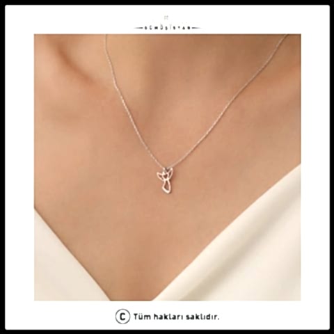 925 Ayar Gümüş Minimal Melek Kolye