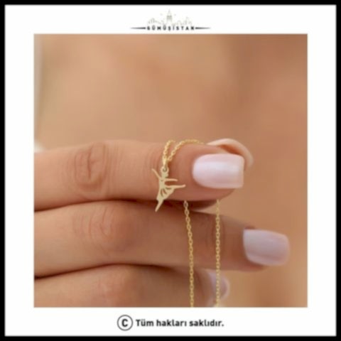 925 Ayar Gümüş Minimal Balerin Kolye