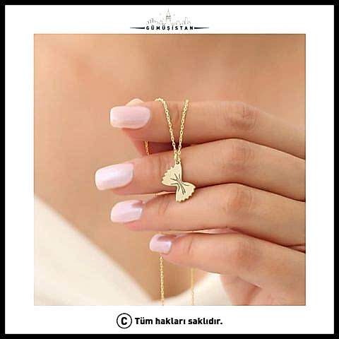 925 Ayar Gümüş Minimal Makarna Kolye