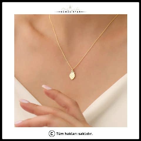 925 Ayar Gümüş Minimal Çilek Kolye