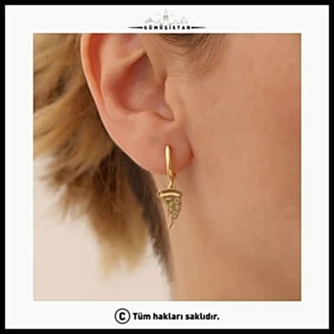 925 Ayar Gümüş Minimal Pizza Dilimi Küpe