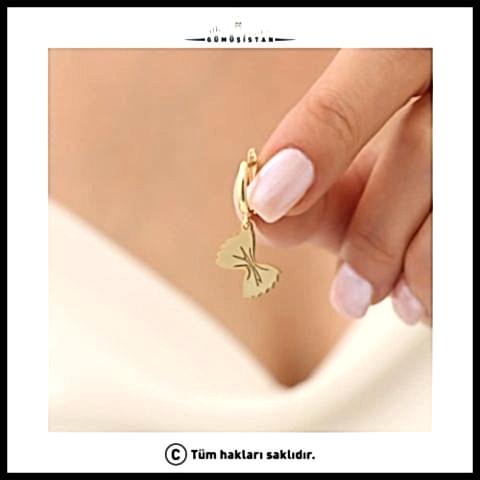 925 Ayar Gümüş Minimal Makarna Küpe