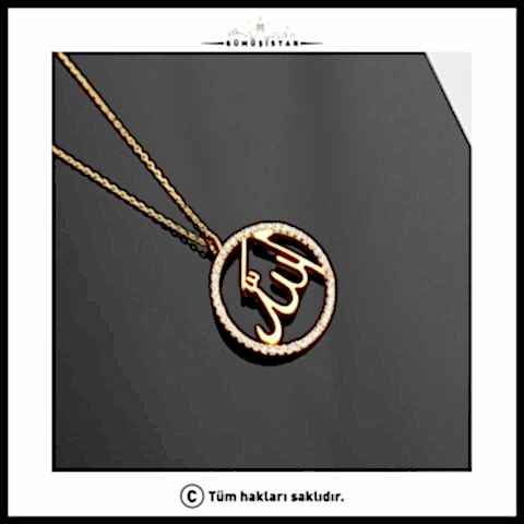 925 Ayar Gümüş Allah Lafzı Kolye