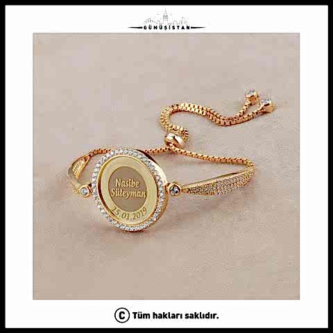 925 Ayar Gümüş İsimli Çökertme Bileklik