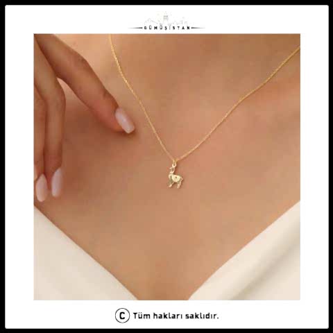 925 Ayar Gümüş Minimal Lama Kolye