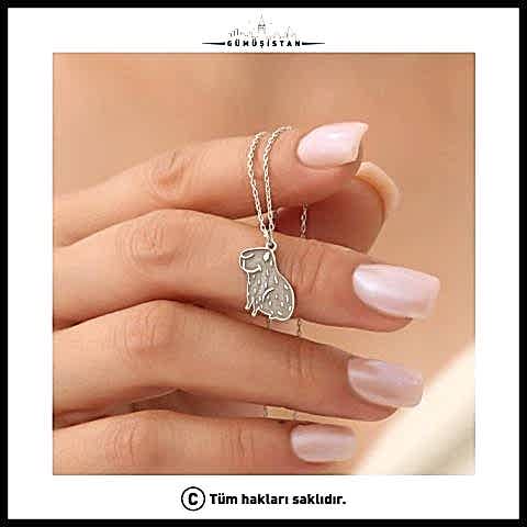925 Ayar Gümüş Minimal Kunduz Kolye