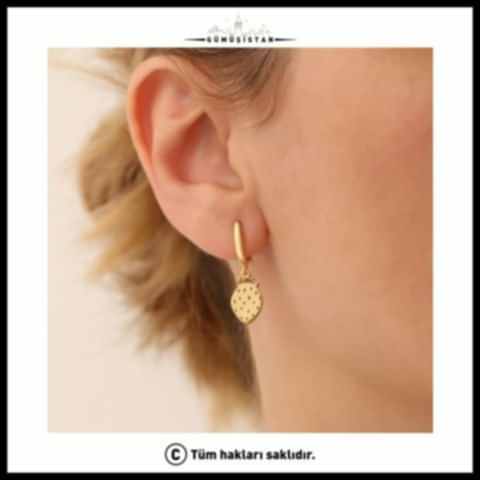 925 Ayar Gümüş Minimal Çilek Küpe