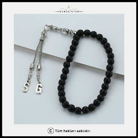 Kişiye Özel Harfli Mat Onix Tesbih