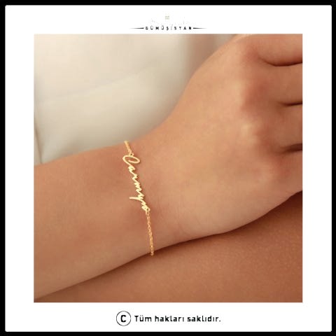 925 Ayar Gümüş Kişiye Özel Bileklik