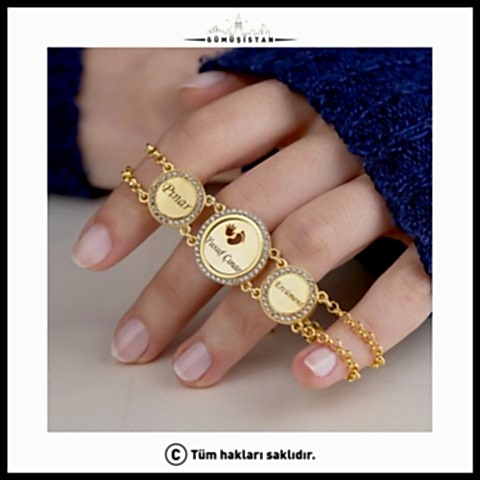 925 Ayar Gümüş Üçlü İsimli Bileklik
