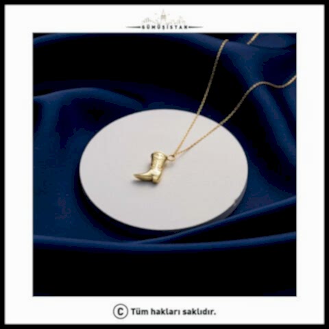 925 Ayar Gümüş Kovboy Çizme Kolyesi