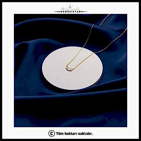 925 Ayar Gümüş Damla Göz Şans Kolye