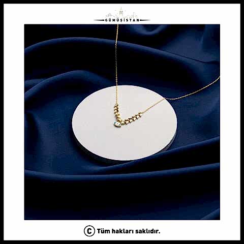 925 Ayar Gümüş Damla Göz Şans Kolye