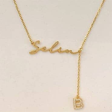 Kişiye Özel Ek Harfli Kolye - 925 Ayar Gümüş