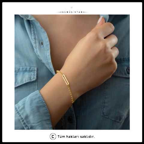 925 Ayar Gümüş Ataç Zincir Bileklik