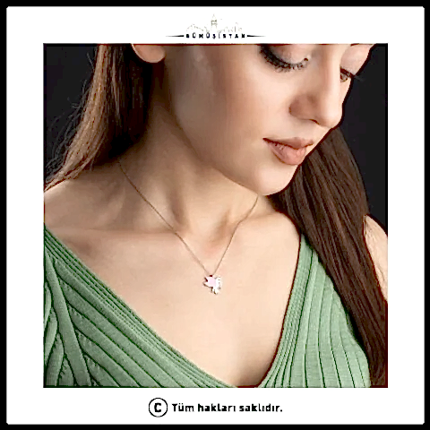 925 Ayar Gümüş Boynuzlu At Kolye