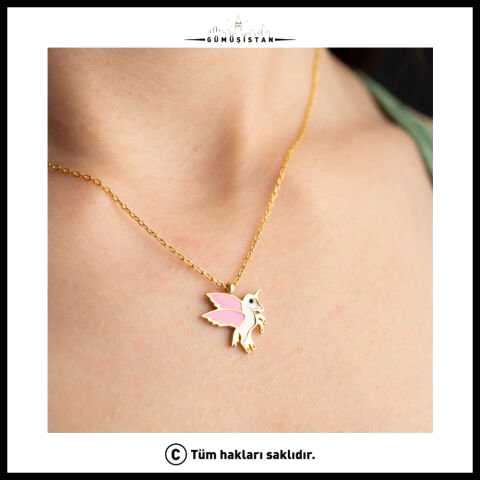 925 Ayar Gümüş Boynuzlu At Kolye