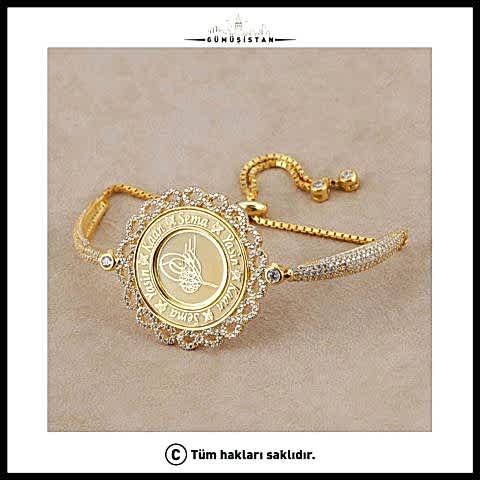 925 Ayar Gümüş Sonsuz Çerçeveli Tuğralı İsimli Bileklik