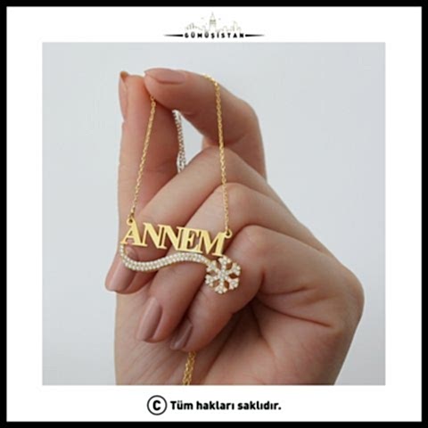 925 Ayar Gümüş Annem Kolye