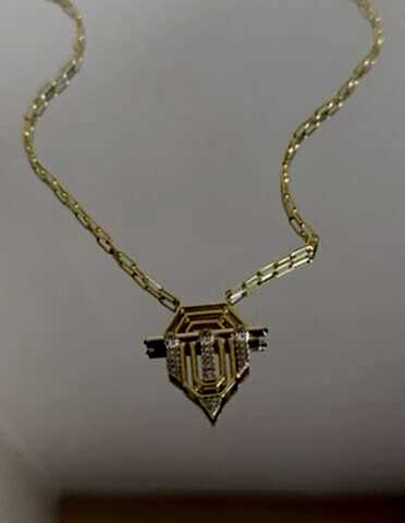 Taşlı Büyük Boy Serenay Kolye - 925 Ayar Gümüş