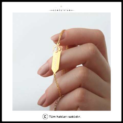 925 Ayar Gümüş İsimli Ayıcıklı Çocuk Bilekliği