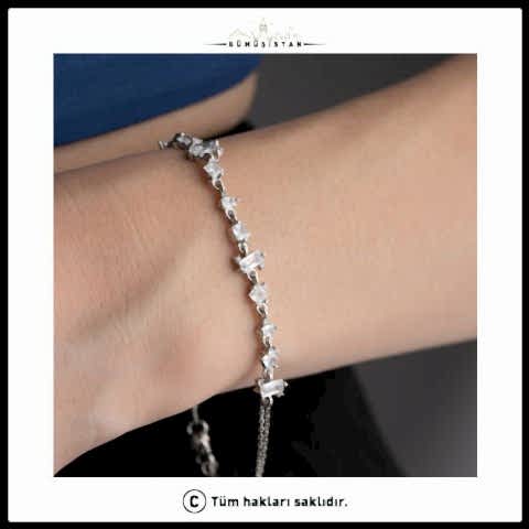 925 Ayar Gümüş Taşlı Salaş Bileklik
