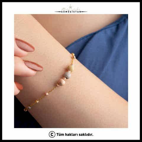 925 Ayar Gümüş Simli Dorika Bileklik