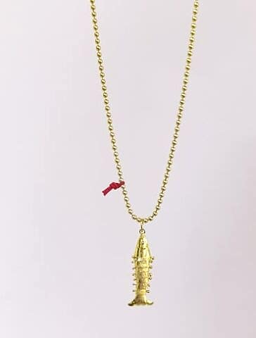 Kırmızı İpli Balık Kolye - 925 Ayar Gümüş