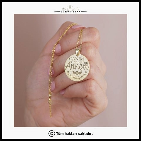 925 Ayar Gümüş Canım Annem Kolyesi