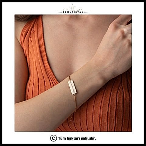 925 Ayar Gümüş Kişiye Özel İsimli Koordinatlı Bileklik