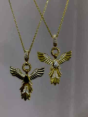 Büyük Anka Kuşu Kolye - 925 Ayar Gümüş