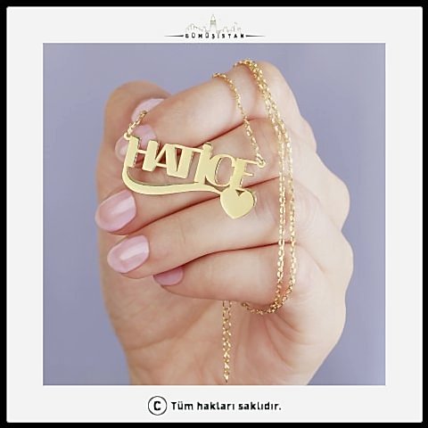 925 Ayar Gümüş Kalpli İsimli Kolye