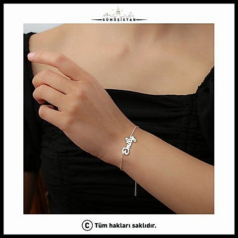 925 Ayar Gümüş İsimli Bileklik