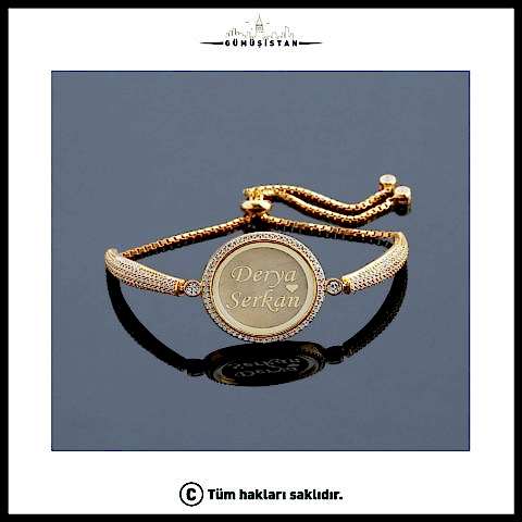 925 Ayar Gümüş İsimli Mira Bileklik