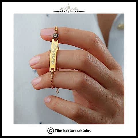 925 Ayar Gümüş Nazarlı İsimli Çocuk Bileklik