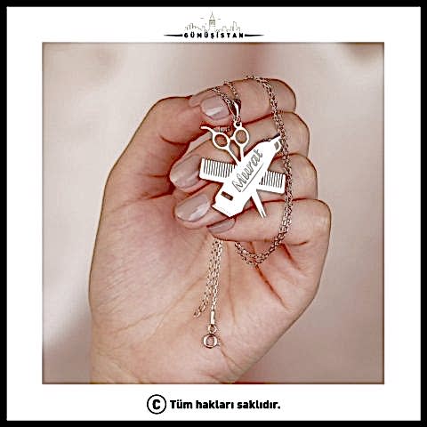 925 Ayar Gümüş Erkek Kuaför Kolyesi