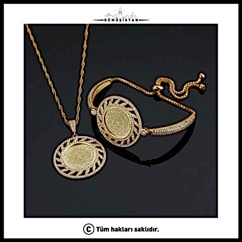 925 Ayar Gümüş İsimli Madalyon Kolye & Bileklik Set