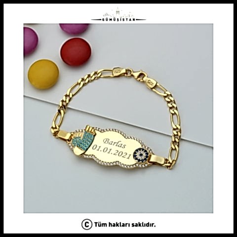 925 Ayar Gümüş İsimli Tarihli Bebek & Çocuk Bilekliği