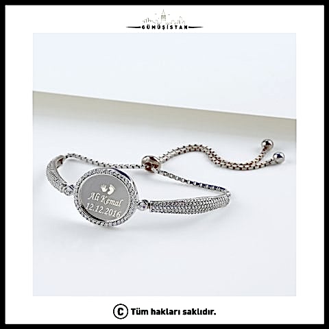 925 Ayar Gümüş İsimli Asansörlü Bileklik