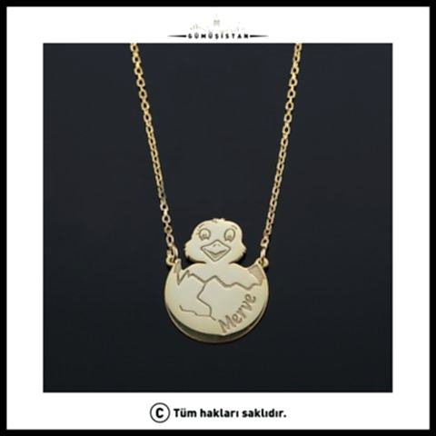 925 Ayar İsimli Civ Civ Kolye