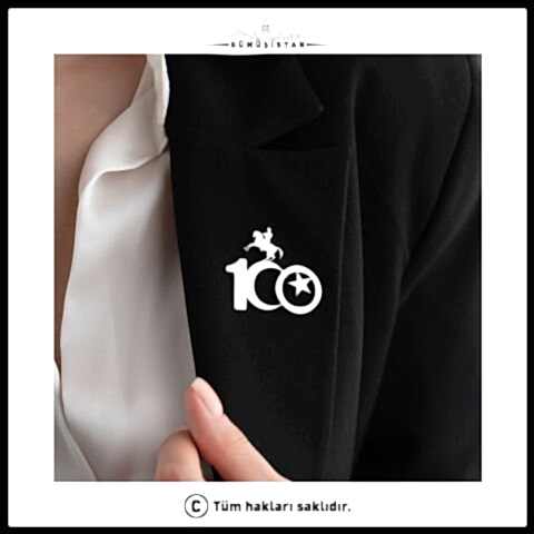 925 Ayar Cumhuriyetin 100. Yılına Özel Tasarlanmış Broş