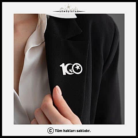 925 Ayar Cumhuriyetin 100. Yılına Özel Tasarlanmış Broş