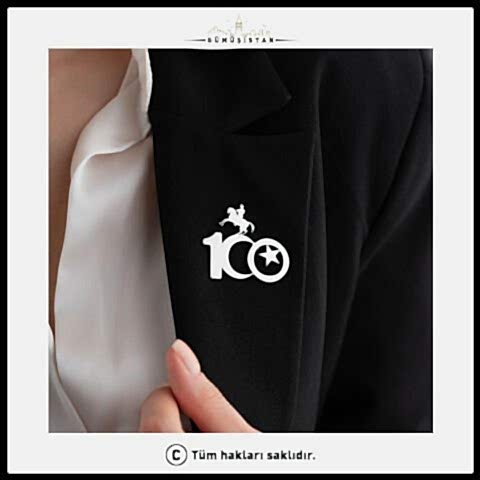925 Ayar Cumhuriyetin 100. Yılına Özel Tasarlanmış Broş