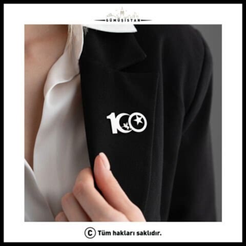 925 Ayar Cumhuriyetin 100. Yılına Özel Tasarlanmış Broş