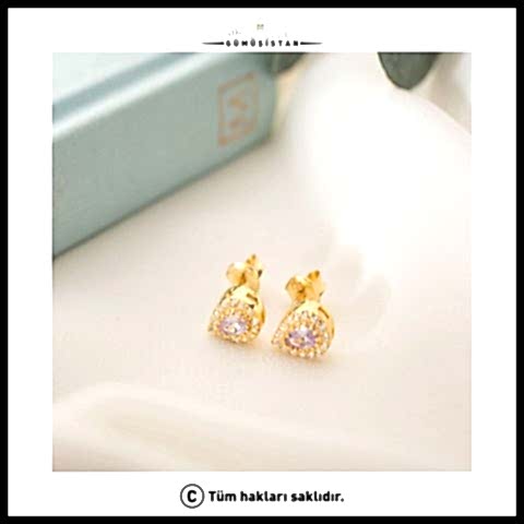 925 Ayar Gümüş Haziran Ayı Doğum Taşı ( Alexsandrite ) Damla Küpe