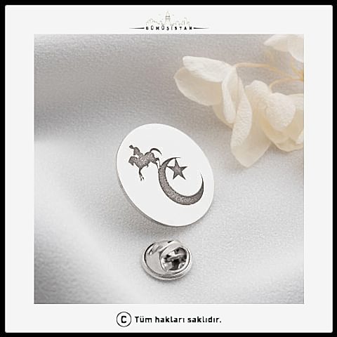 Rhoudium Kaplama Cumhuriyetin 100. Yılına Özel Tasarlanmış Broş