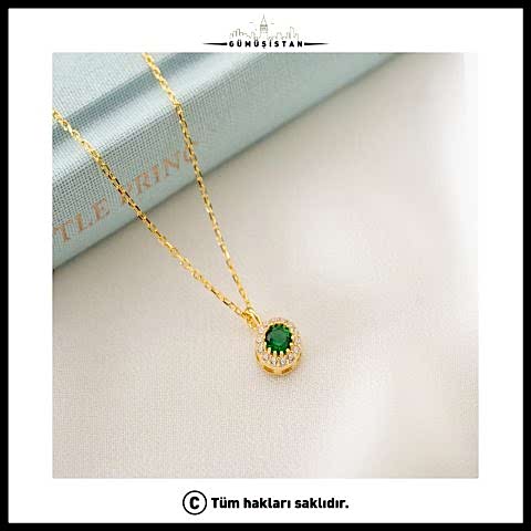 925 Ayar Gümüş Aylara Göre Doğum Taşı Kolye